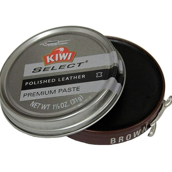 KIWI Select Premium Leather Polish 1.1oz With Horsehair Applicator Brush Set - Picture 3 of 3